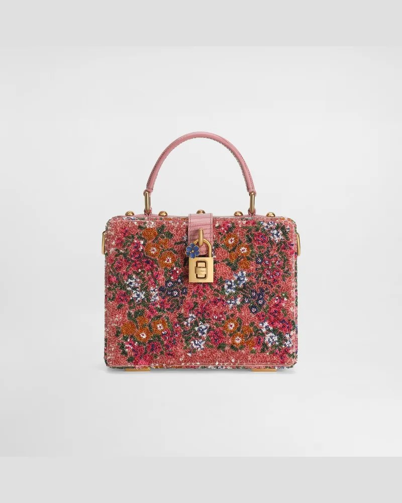 Dolce & Gabbana Borsa A Mano Dolce Box Con Ricamo Di Paillettes - Donna Borse A Mano Multicolore Multicolore