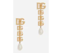 Clip-on Earrings With Dg Logo - Donna Bijoux Oro Metallo