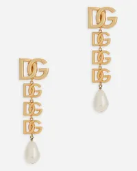 Dolce & Gabbana Clip-on Earrings With Dg Logo - Donna Bijoux Oro Metallo Oro