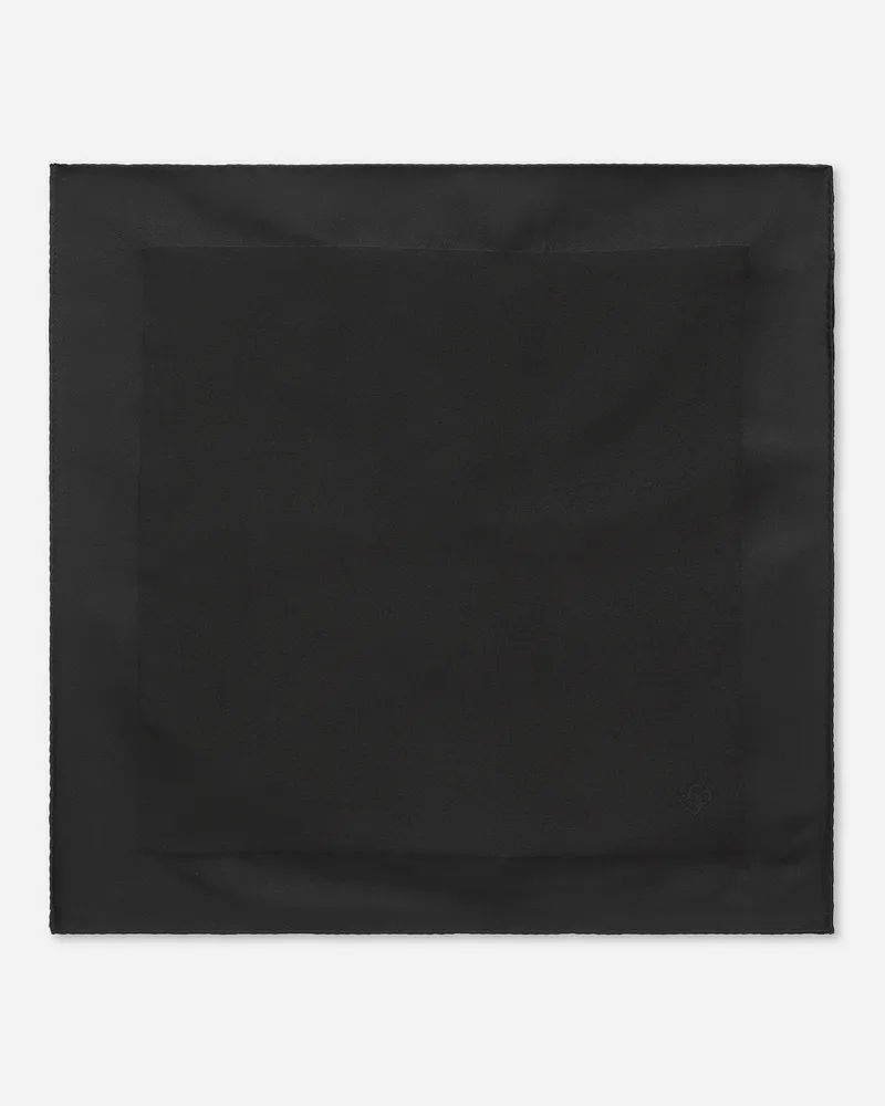 Dolce & Gabbana Pochette In Seta Con Logo Dg Ricamato - Uomo Cravatte E Pochette Nero Seta Nero