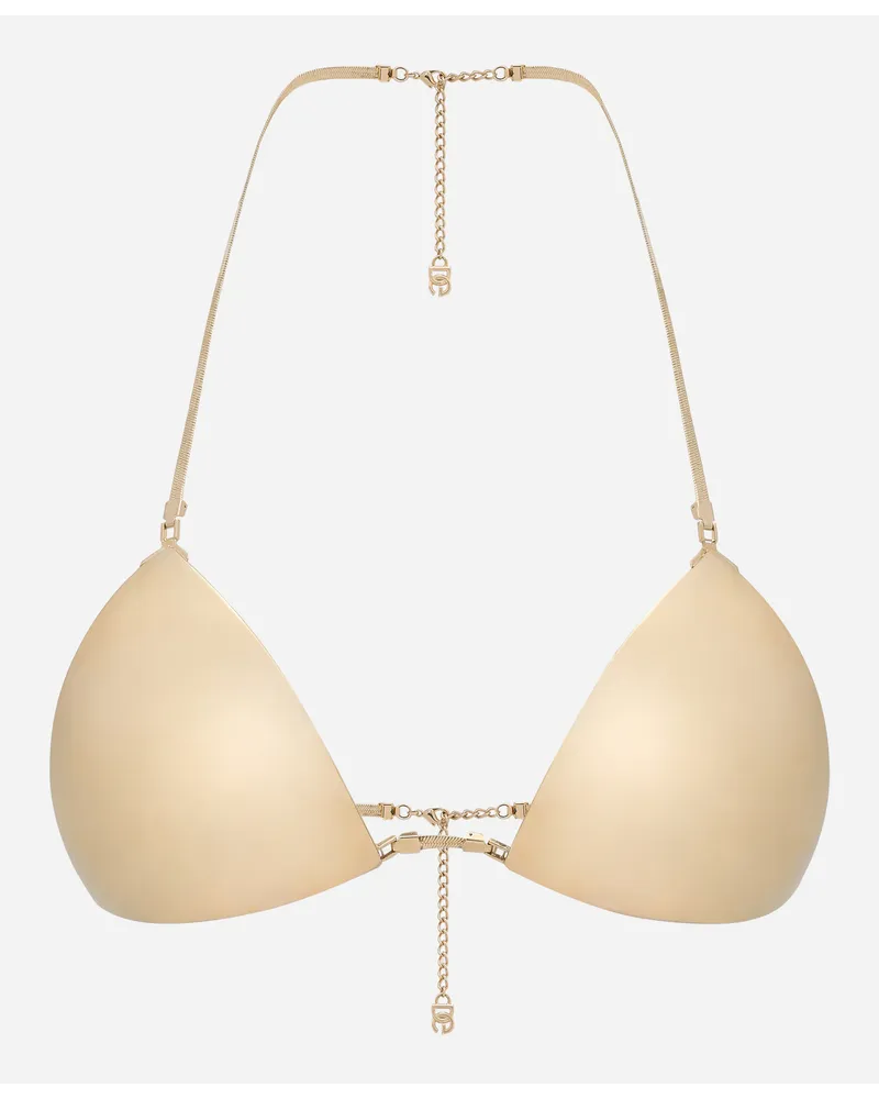 Dolce & Gabbana Reggiseno Rigido Decorativo In Metallo - Donna Bijoux Oro Metallo Oro
