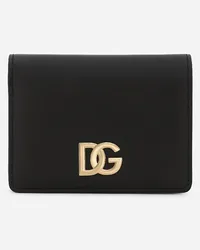 Dolce & Gabbana Portafoglio In Pelle Di Vitello Con Logo Dg - Donna Portafogli E Piccola Pelletteria Nero Pelle Nero