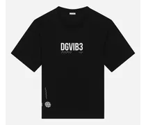 T-shirt In Jersey Logo Dg Vib3 - Uomo Collezione Dgvib3 Teen Nero