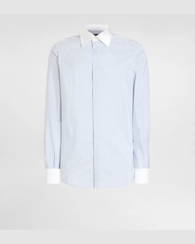 Dolce & Gabbana Camicia In Cotone Rigato - Uomo Camicie Multicolore Rigato