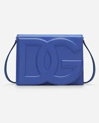 Dolce & Gabbana Borsa Dg Logo Bag A Tracolla In Pelle Di Vitello - Donna Borse A Spalla E Tracolla Blu Pelle Blu