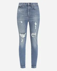 Dolce & Gabbana Jeans Audrey In Denim Stretch Con Rotture - Donna Denim Multicolore Cotone Variante