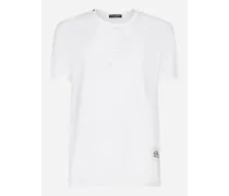 T-shirt Cotone Con Rotture - Uomo T-shirts E Polo Bianco Cotone