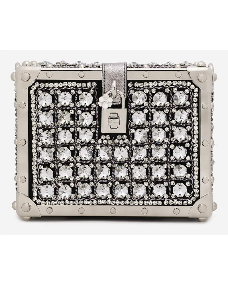 Dolce & Gabbana Borsa Dolce Box In Tessuto Jacquard Con Ricami - Donna Borse A Mano Multicolore Multicolore