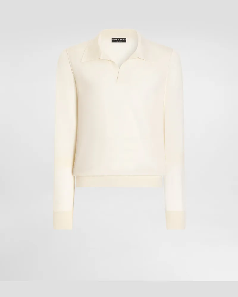 Dolce & Gabbana Polo In Maglia - Uomo Maglieria Bianco Bianco