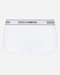 Dolce & Gabbana Jersey Shorts With Branded Elastic - Donna Intimo Bianco Bianco