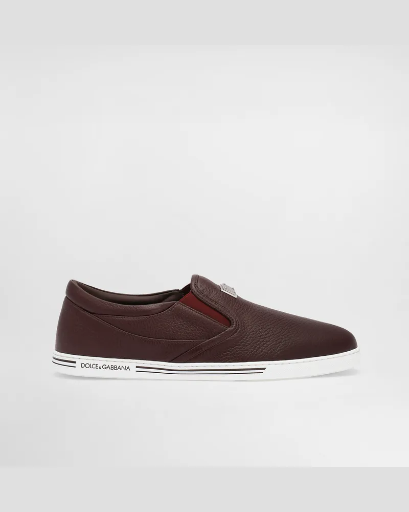 Dolce & Gabbana Sneaker Saint Tropez In Pelle Di Cervo - Uomo Sneaker Bordeaux Bordeaux