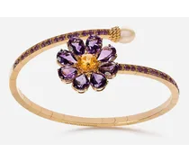 Dolce & Gabbana Bracciale Spring In Oro Giallo Con Decoro Floreale - Donna Bracciali Oro Oro