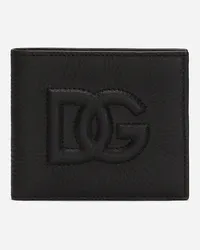 Dolce & Gabbana Portafoglio Bifold Dg Logo - Uomo Portafogli E Piccola Pelletteria Nero Nero