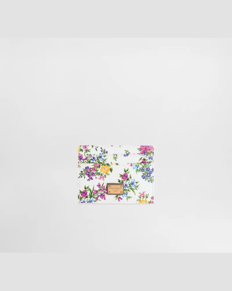 Dolce & Gabbana Portacarte In Pelle Di Vitello Stampata - Donna Portafogli E Piccola Pelletteria Multicolore Multicolore