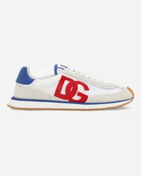 Dolce & Gabbana Sneaker Dg Cushion In Mix Materiali - Uomo Sneaker Rosso Bianco