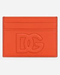 Dolce & Gabbana Portacarte Dg Logo - Donna Portafogli E Piccola Pelletteria Arancione Pelle Arancio