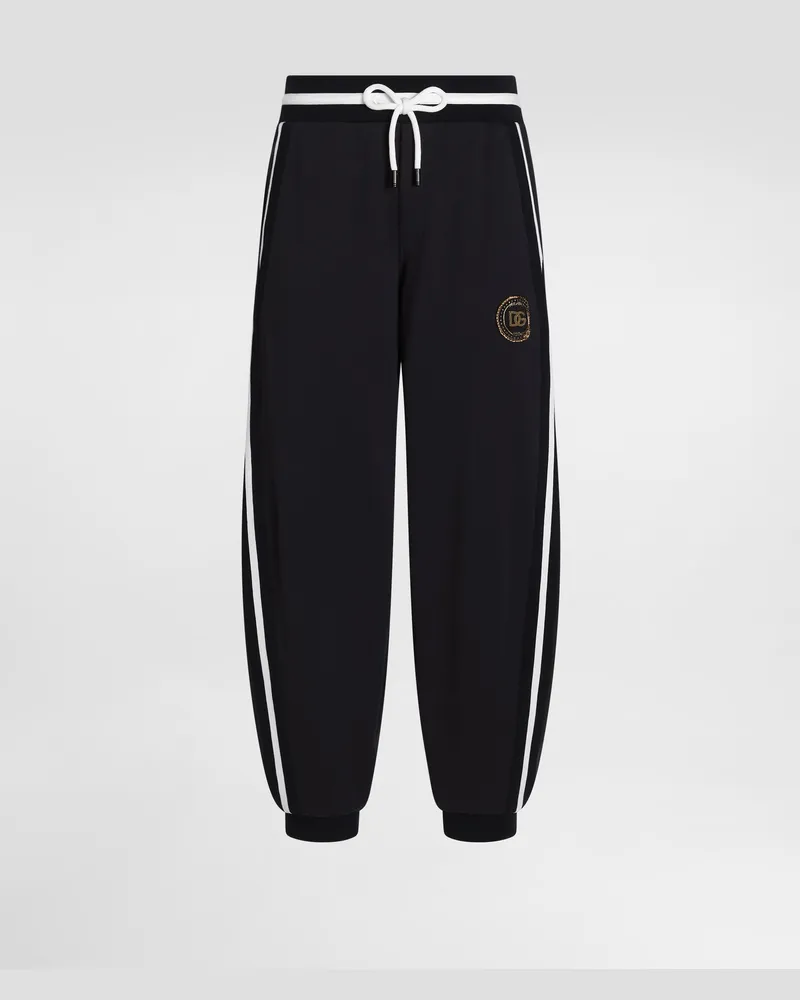 Dolce & Gabbana Pantaloni Jogging In Felpa Di Cotone - Uomo Pantaloni E Shorts Blu Blu
