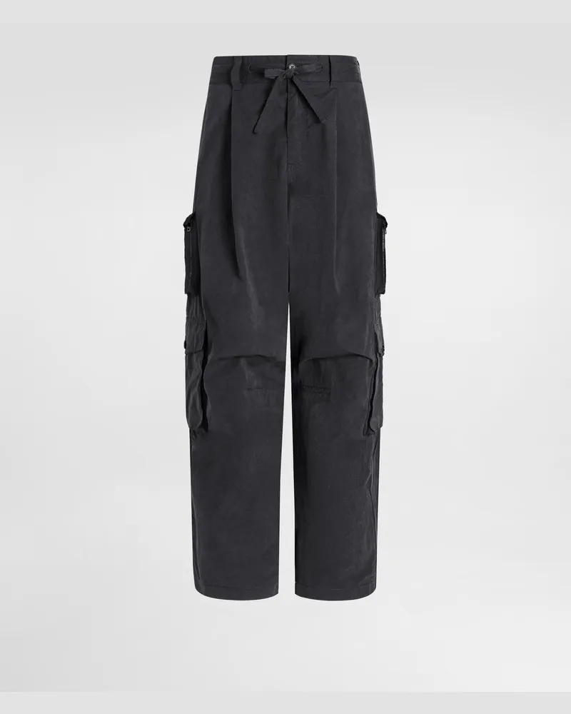 Dolce & Gabbana Pantaloni In Tessuto Lavato - Uomo Pantaloni E Shorts Grigio Grigio