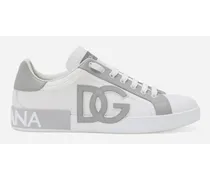 Dolce & Gabbana Sneaker Portofino In Pelle Di Vitello - Uomo Sneaker Bianco Bianco