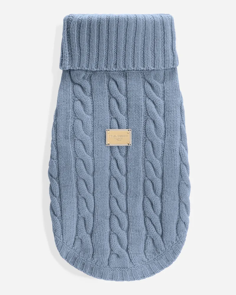 Dolce & Gabbana Maglione In Lana Per Cani - Uomo Accessori Per Cani Azzurro Celeste