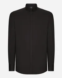 Dolce & Gabbana Camicia Fit Gold In Cotone Stretch - Uomo Camicie Nero Nero