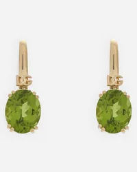 Dolce & Gabbana Orecchini Anna In Oro Giallo 18kt E Peridoti - Donna Orecchini Oro Oro