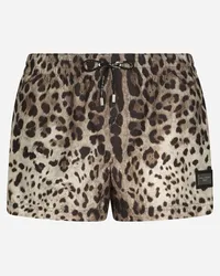 Dolce & Gabbana Boxer Corto - Uomo Beachwear Stampa Animalier Leo