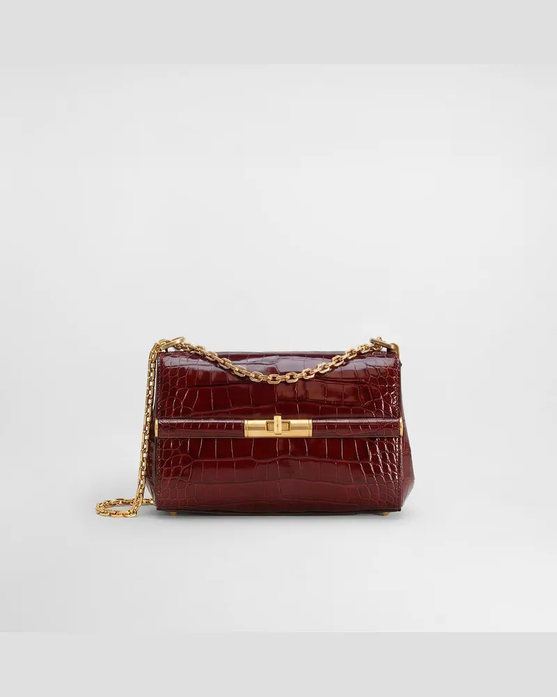 Dolce & Gabbana Borsa City Mini Marlene In Alligatore Lucido - Donna Borse A Spalla E Tracolla Bordeaux Bordeaux