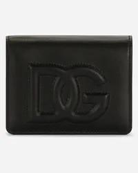 Dolce & Gabbana Portafoglio In Pelle Di Vitello Con Logo Dg - Donna Portafogli E Piccola Pelletteria Nero Pelle Nero