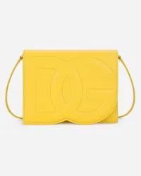 Dolce & Gabbana Borsa Dg Logo Bag A Tracolla In Pelle Di Vitello - Donna Borse A Spalla E Tracolla Giallo Pelle Giallo