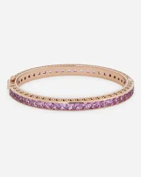 Dolce & Gabbana Bracciale Anna In Oro Rosso 18kt Con Zaffiri Rosa - Donna Bracciali Rosso Oro Rosso