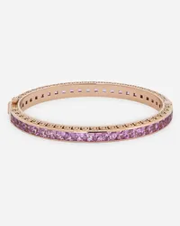 Dolce & Gabbana Bracciale Anna In Oro Rosso 18kt Con Zaffiri Rosa - Donna Bracciali Rosso Oro Rosso