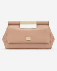 Dolce & Gabbana Borsa A Mano Sicily Clutch Media - Donna Borse A Mano Beige Pelle Beige