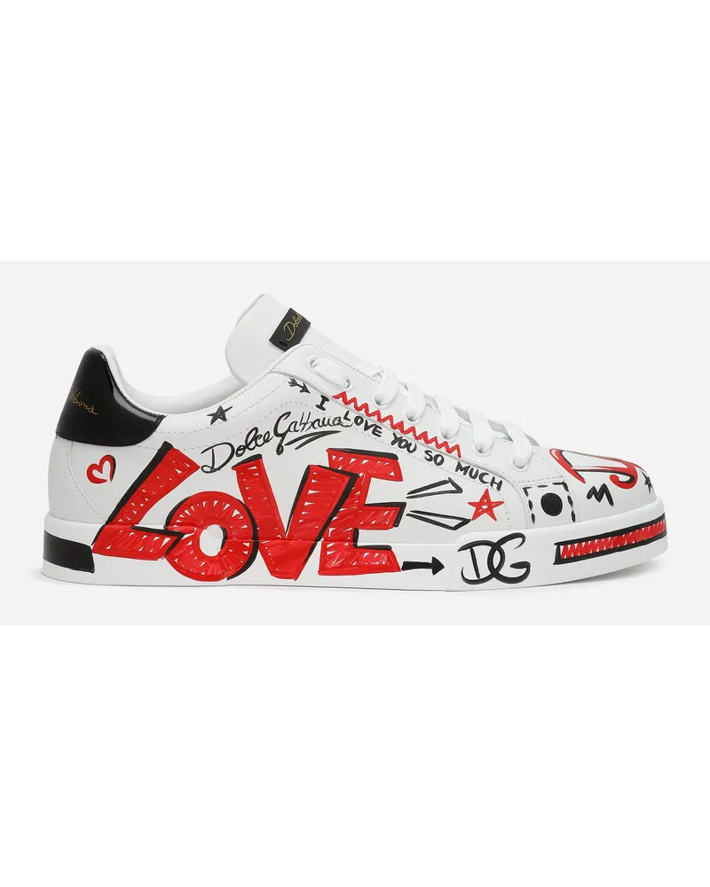 Dolce & Gabbana Portofino Love Dg Sneakers - Uomo Multicolore Multicolore