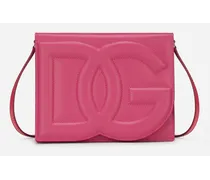 Dolce & Gabbana Borsa A Tracolla Logo In Pelle Di Vitello - Donna Borse A Spalla E Tracolla Lilla Pelle Glicine