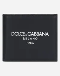 Dolce & Gabbana Portafoglio Bifold In Pelle Di Vitello - Uomo Portafogli E Piccola Pelletteria Blu Pelle Blu