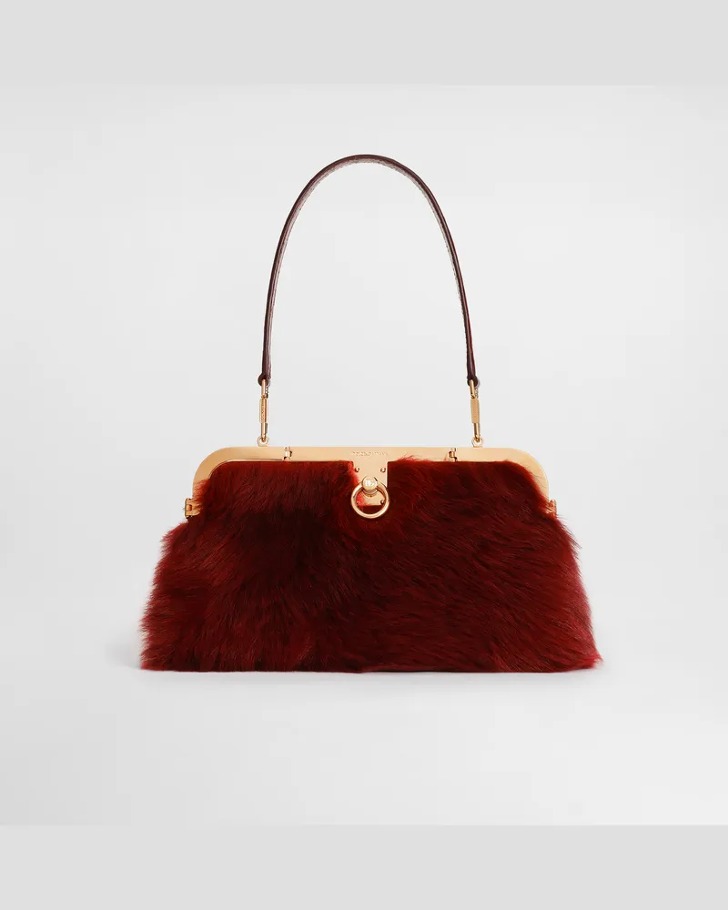 Dolce & Gabbana Borsa A Mano Amanda In Pelliccia E Coccodrillo - Donna Borse A Mano Multicolore Rosso
