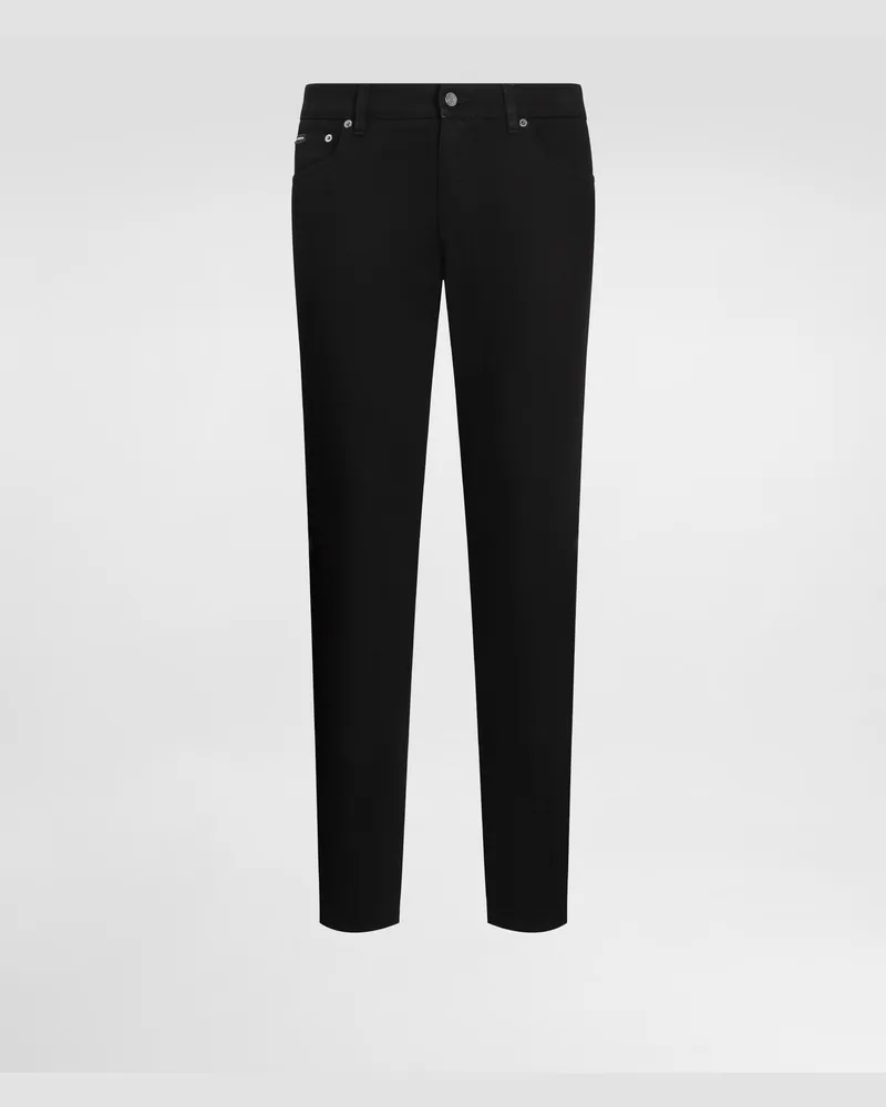 Dolce & Gabbana Washed Black Slim-fit Stretch Jeans - Uomo Denim Multicolore Cotone Variante