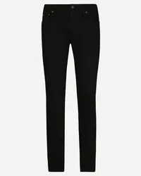 Dolce & Gabbana Washed Black Slim-fit Stretch Jeans - Uomo Denim Multicolore Cotone Variante