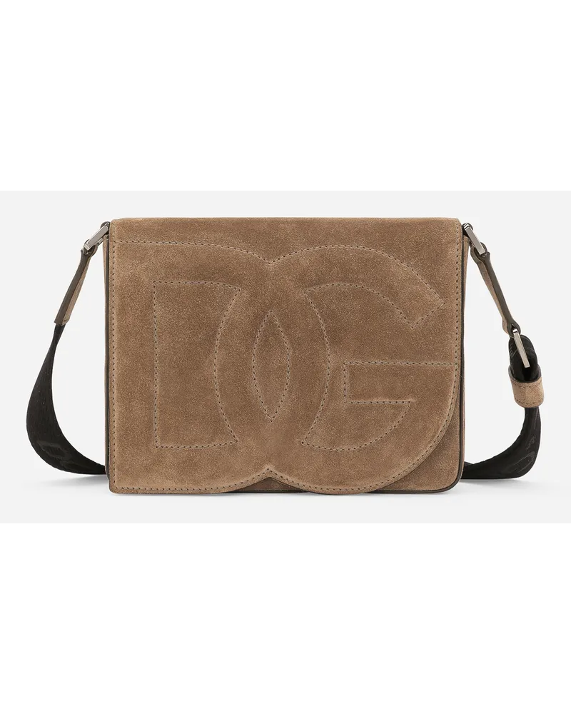 Dolce & Gabbana Borsa A Tracolla Dg Logo Bag Media - Uomo Borse A Tracolla Marrone Marrone