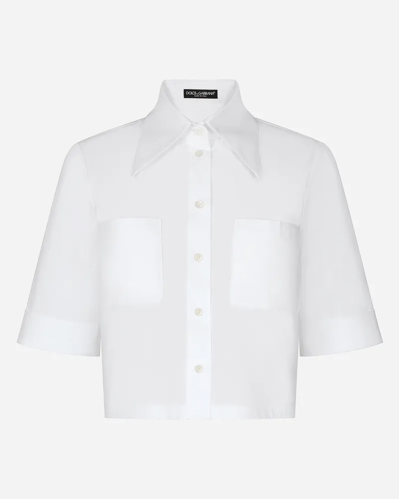 Dolce & Gabbana Camicia Corta In Cotone - Donna Camicie E Top Bianco Cotone Bianco