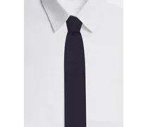 Cravatta Pala 6cm In Seta Con Ricamo Logo Dg - Uomo Cravatte E Pochette Blu Seta