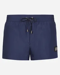 Dolce & Gabbana Boxer Corto - Uomo Beachwear Blu Tessuto Blu