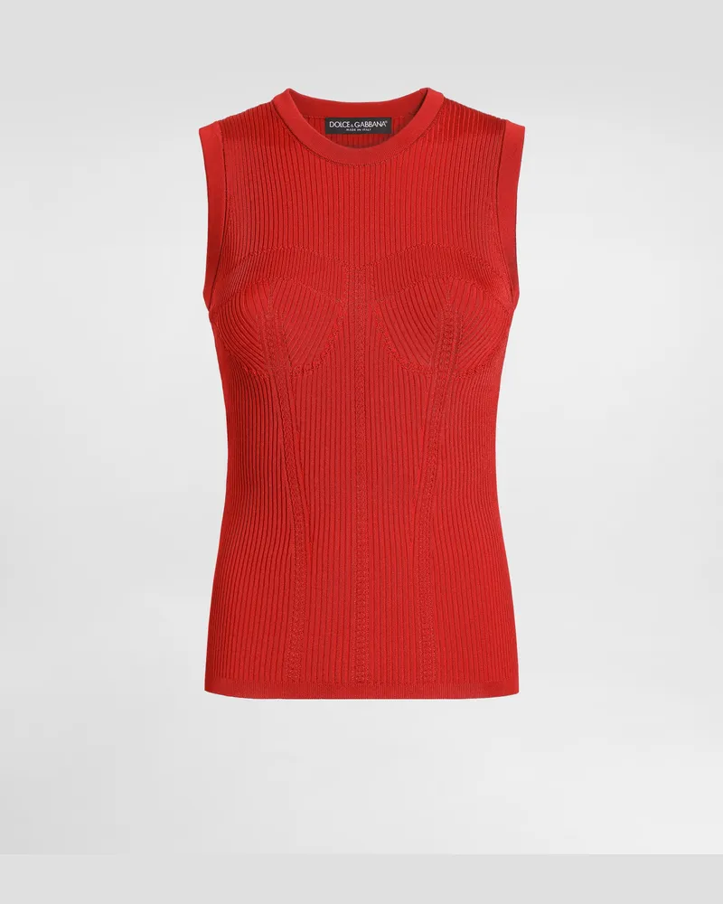 Dolce & Gabbana Top In Maglia - Donna Camicie E Top Rosso Rosso