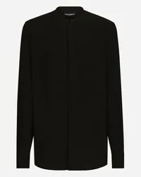 Dolce & Gabbana Camicia Coreana Con Plastron - Uomo Camicie Nero Nero