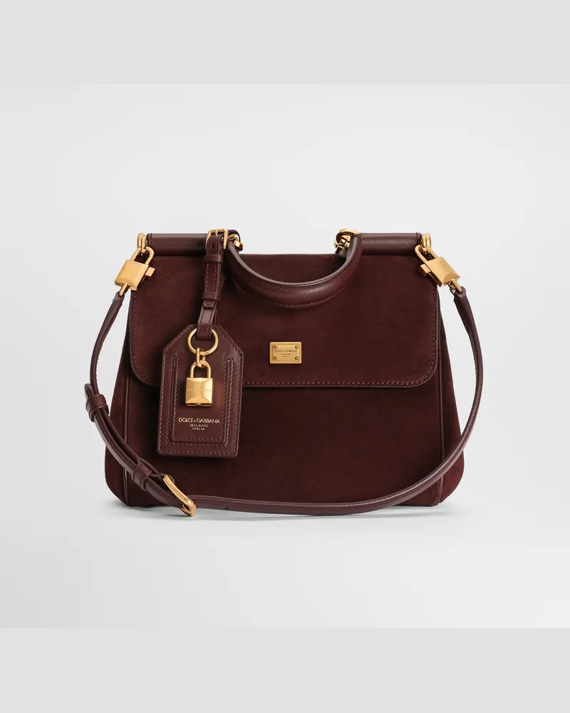 Dolce & Gabbana Borsa A Mano My Sicily Piccola In Crosta - Donna Borse A Mano Bordeaux Bordeaux