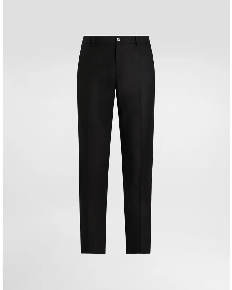Dolce & Gabbana Pantaloni In Lino - Uomo Pantaloni E Shorts Nero Nero