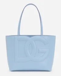 Dolce & Gabbana Borsa Dg Logo Bag Shopping Piccola - Donna Borse Shopping Celeste Pelle Celeste