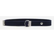 Cintura In Nastro Logato - Uomo Cinture Blu