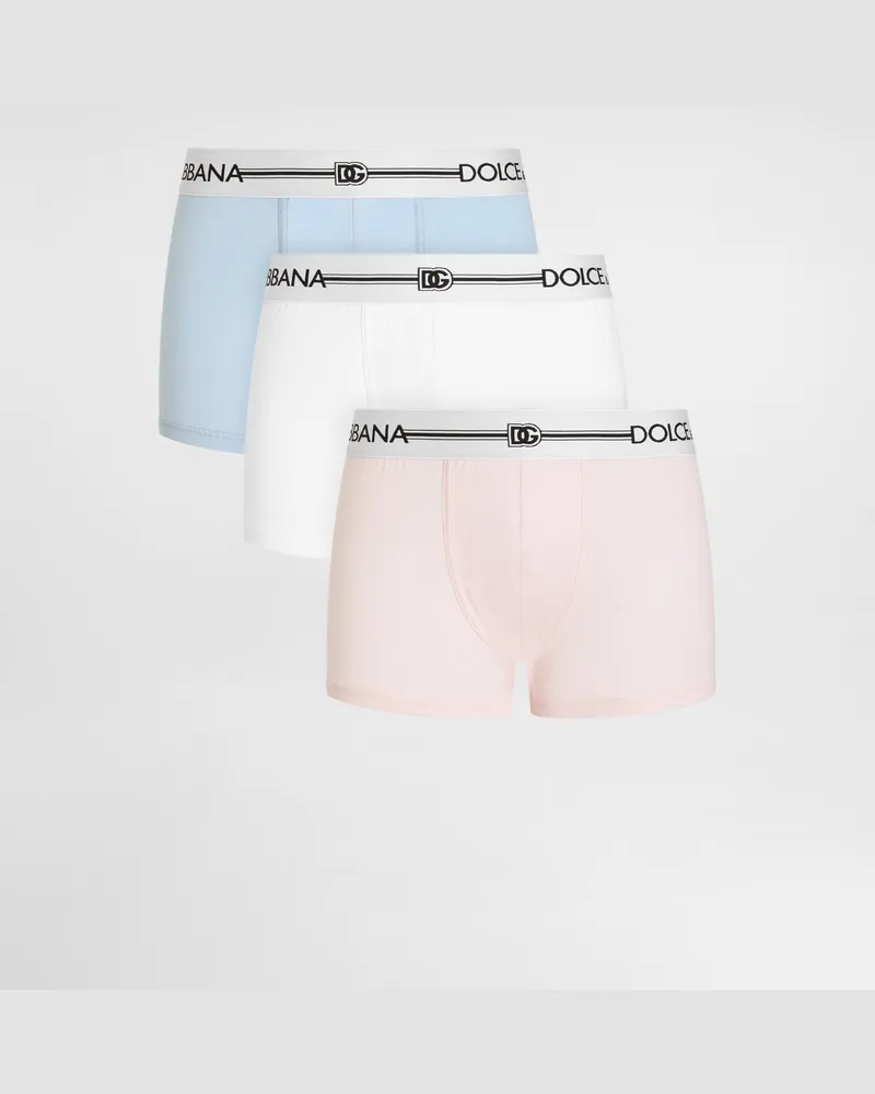 Dolce & Gabbana 3-pack Boxer In Cotone - Uomo Intimo E Loungewear Multicolor Multicolor